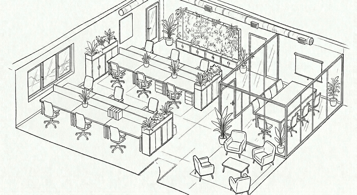 3D kantoorontwerp van KSH