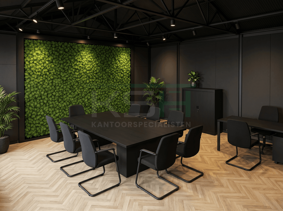 Vergaderstoel 'Fabro' – Zwart , Hoge rug