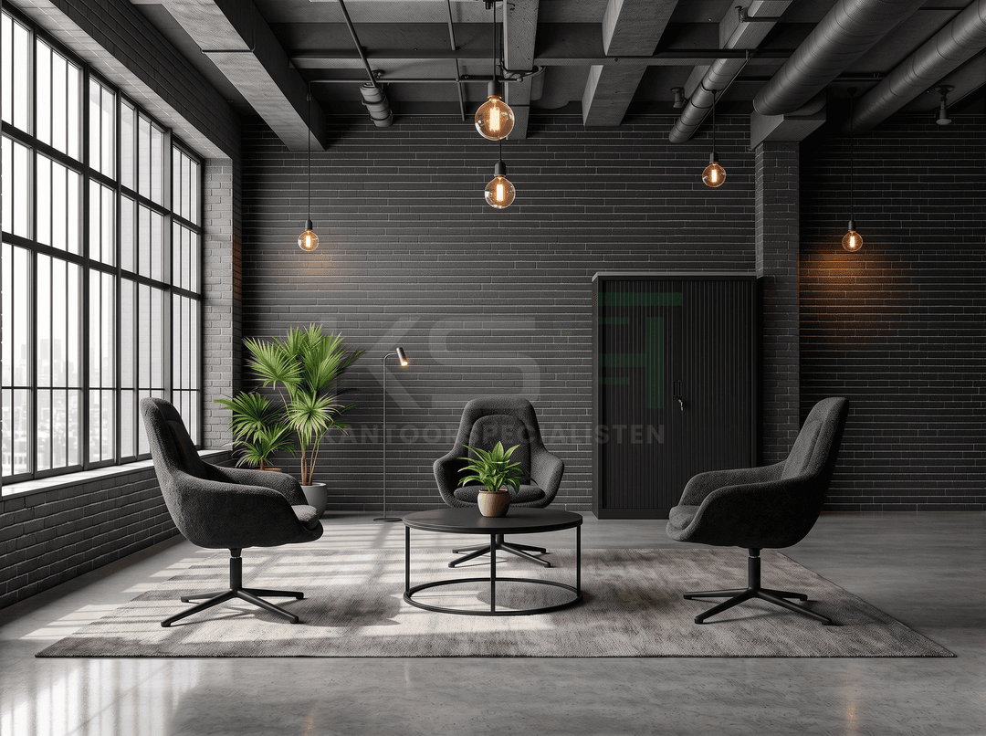 Loungefauteuil 'Daan' – Zwart