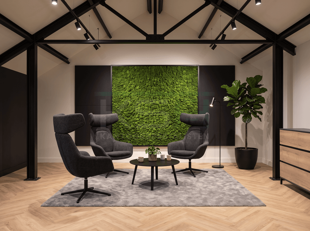Loungefauteuil 'Daan' — hoge rug – Zwart