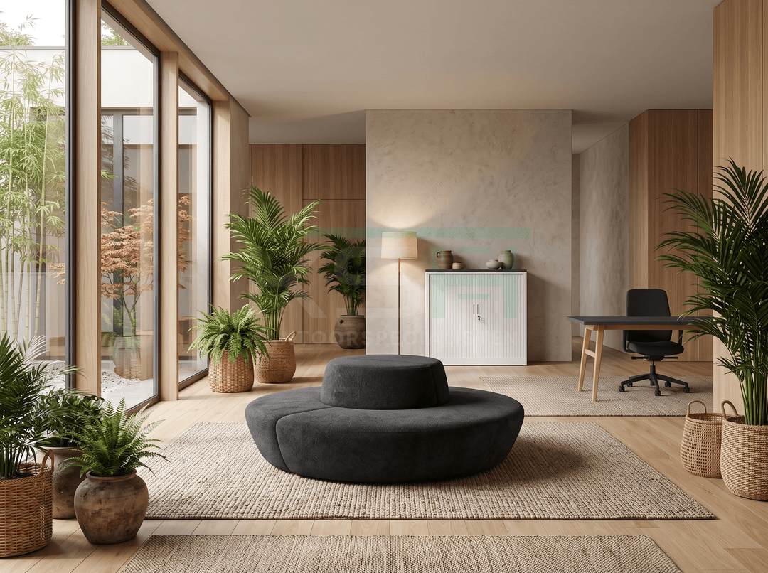 Modulaire loungebank 'Iris' — set – Zwart