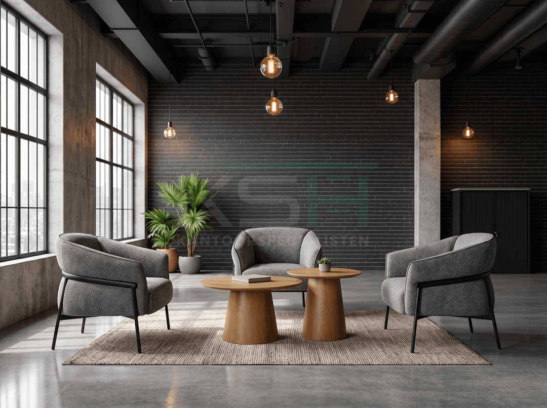 Salontafelset 'Bo' – Blank eiken