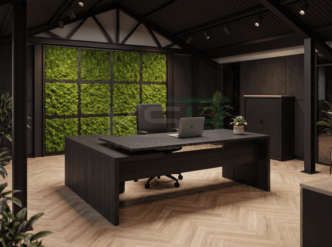 Hoekbureau 'Manager' 230x172cm – Donker eiken, Links