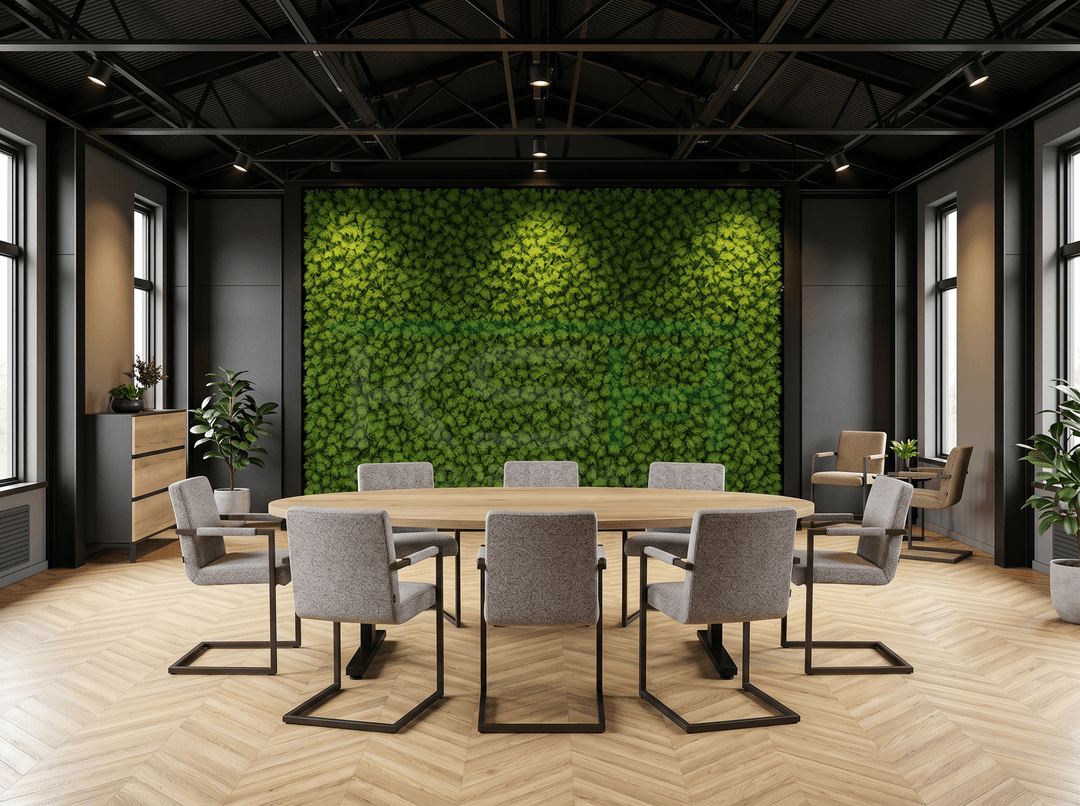Vamo T-poot Vergadertafel Ovaal 220x110cm Zwart - Natuur eiken