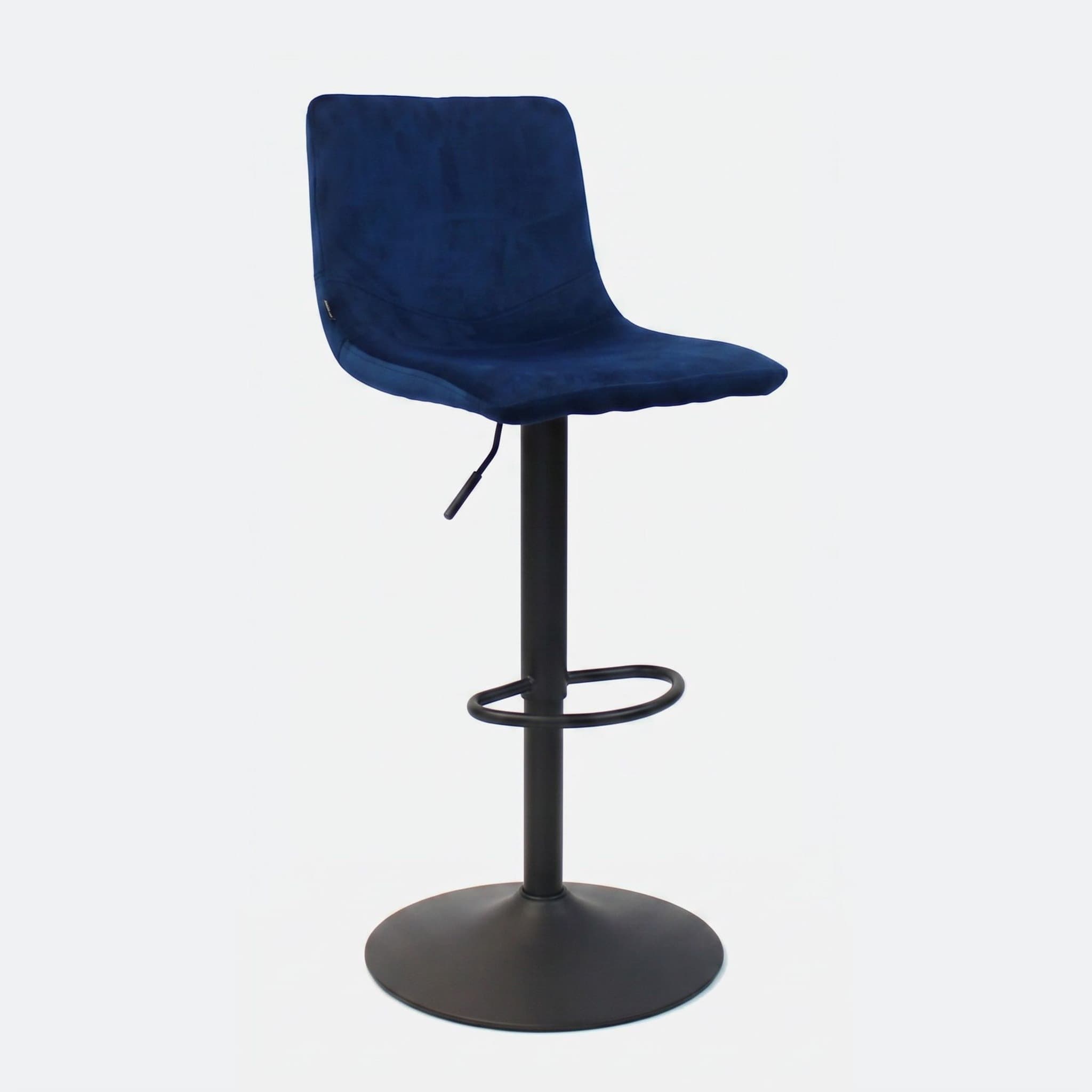 Barkruk 'Duke' – Trompetvoet — Blauw
