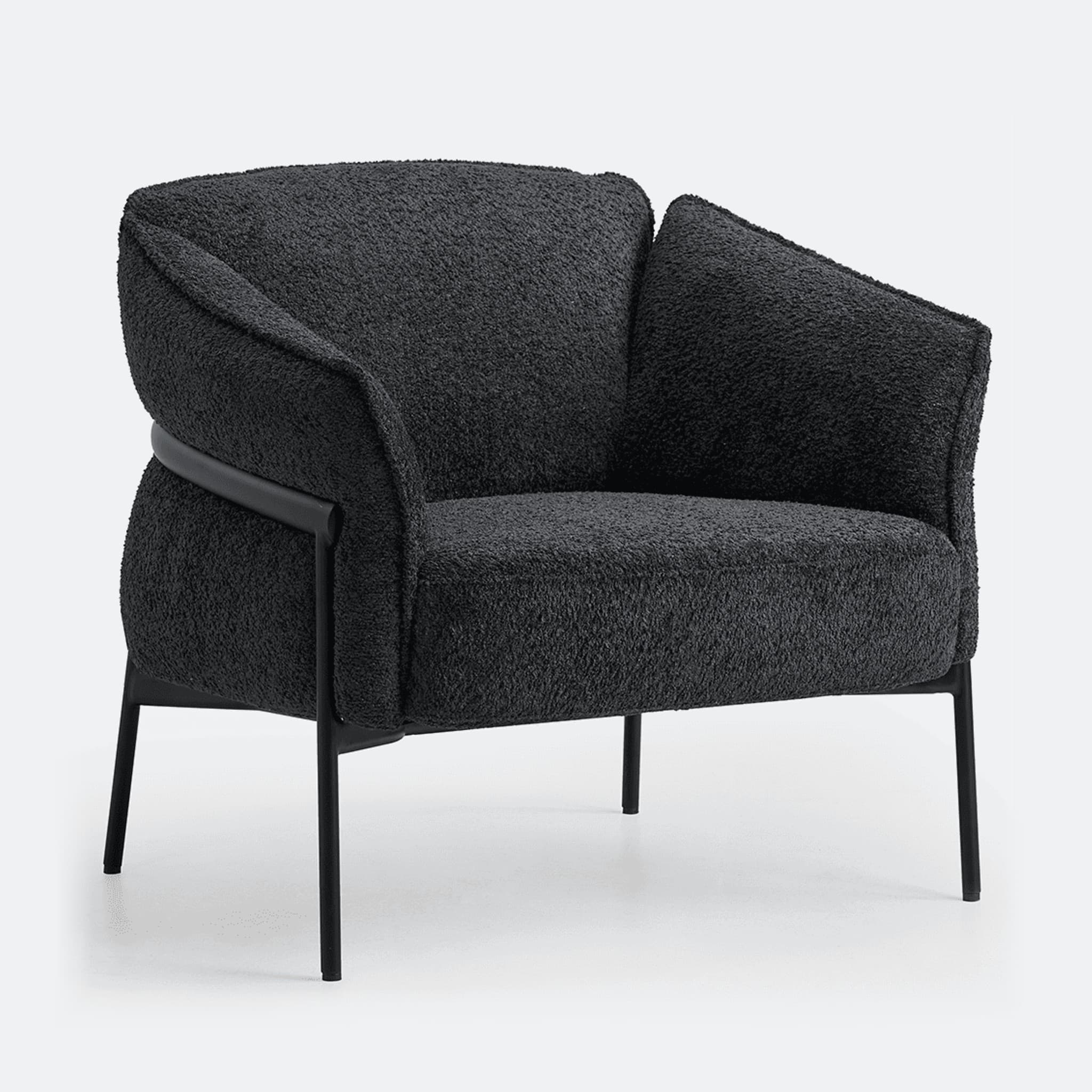 Loungefauteuil 'Fenna' — Zwart