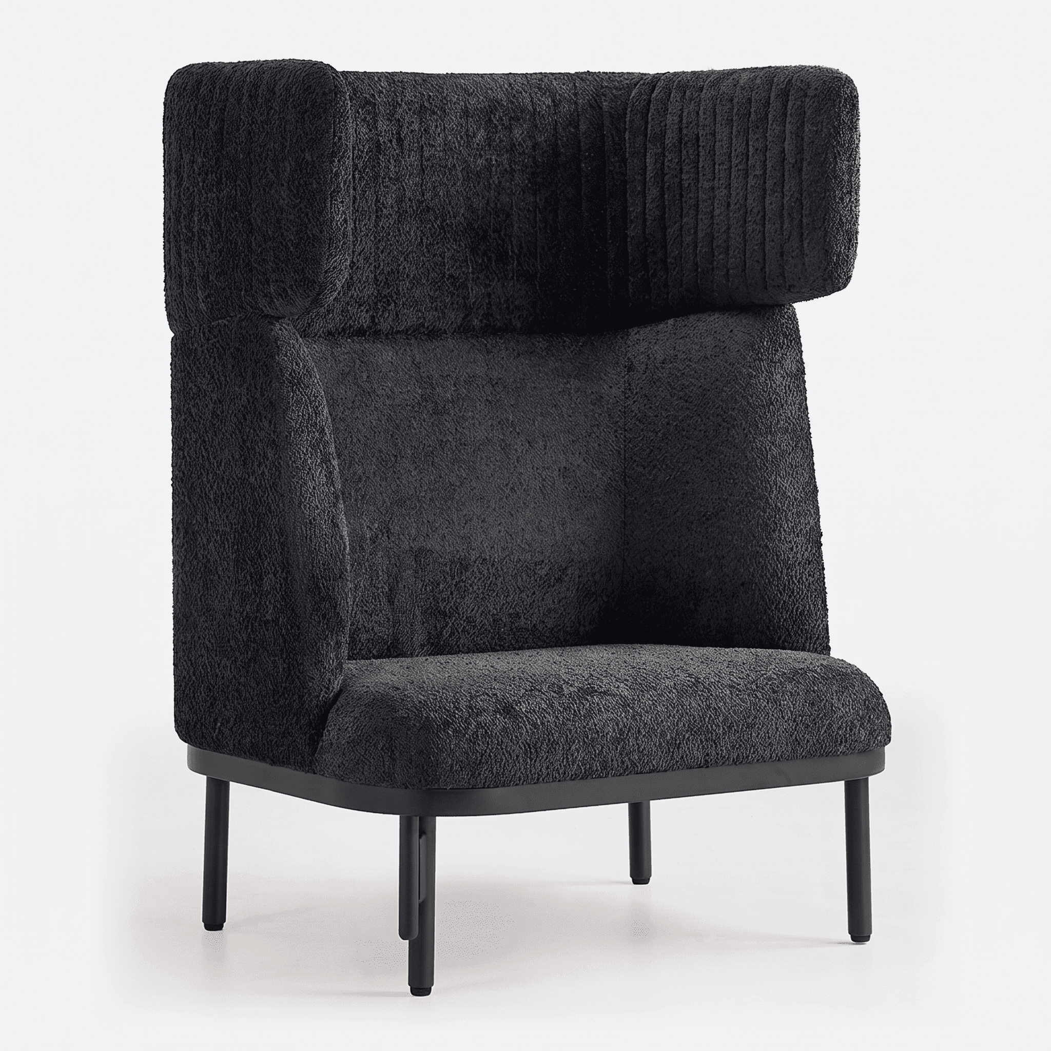 Akoestische loungefauteuil 'Silke' — Zwart