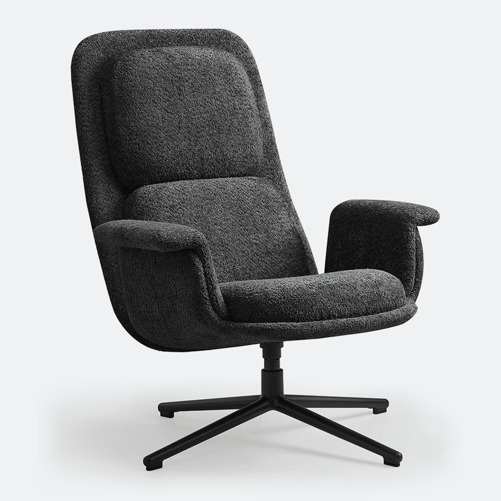 Loungefauteuil 'Noor' — Zwart