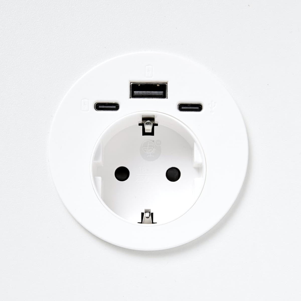 Inbouw powerbox Ø6 cm — Wit
