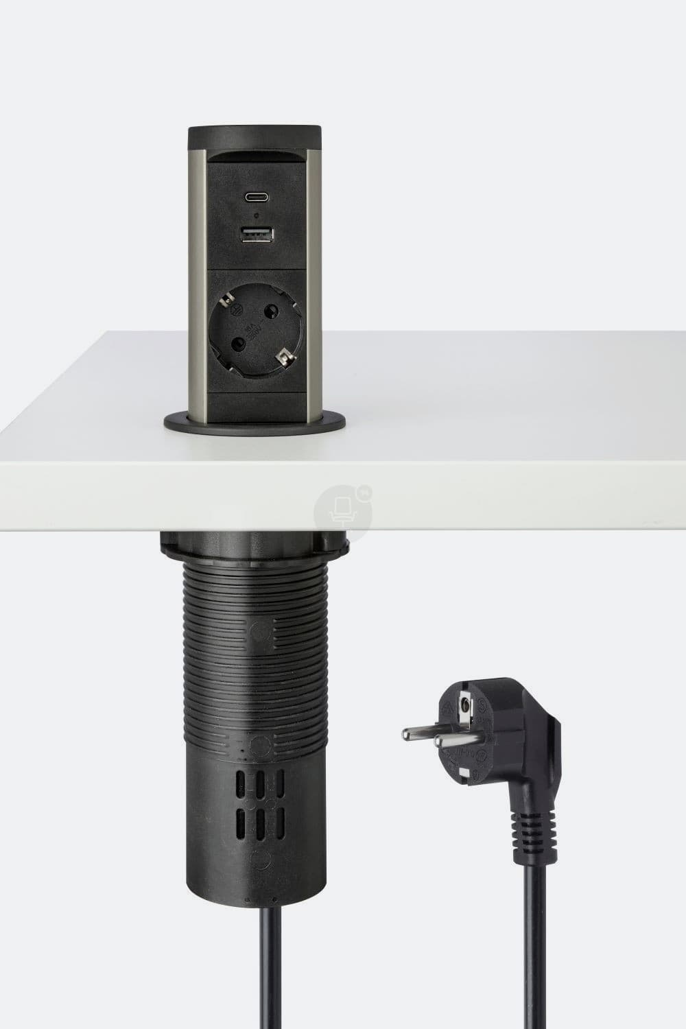 Pop-up inbouwunit Ø6 cm – Zwart
