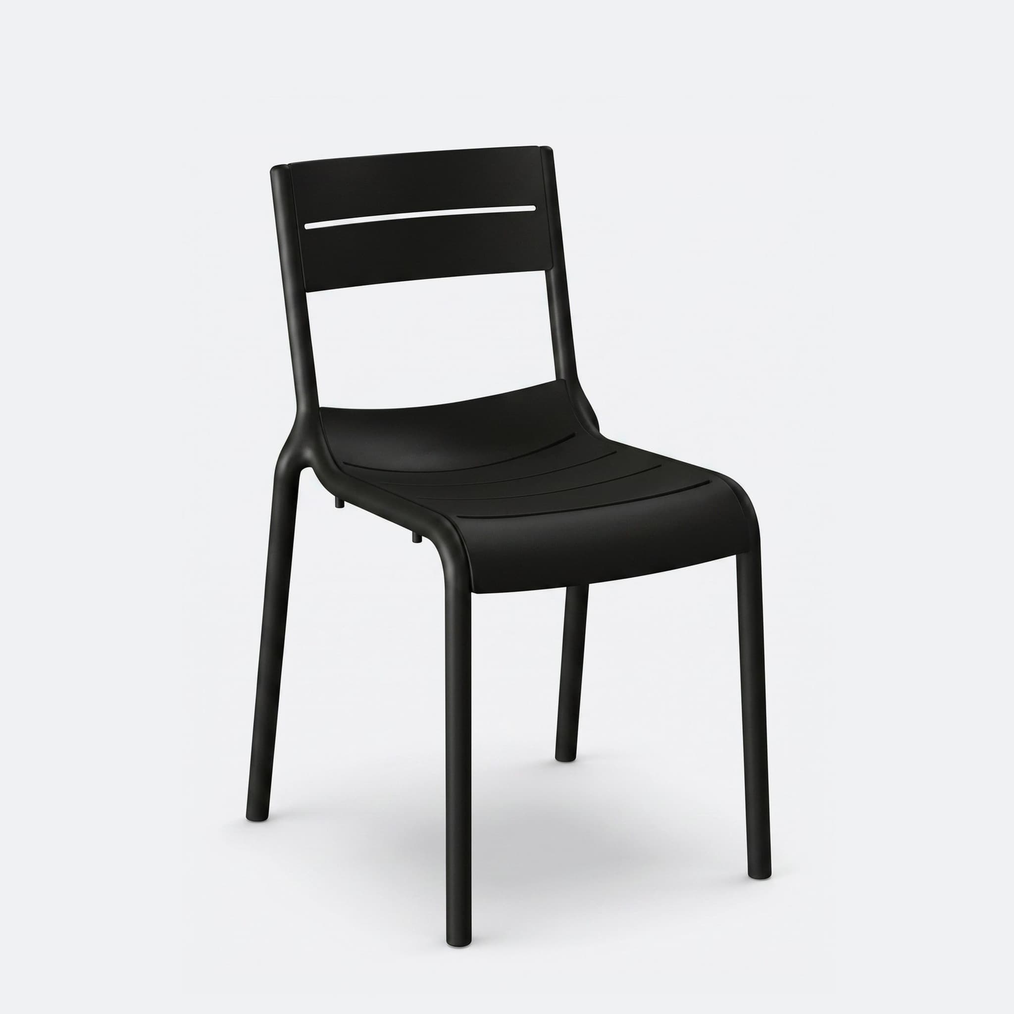 Kantinestoel 'Lex' — Zwart