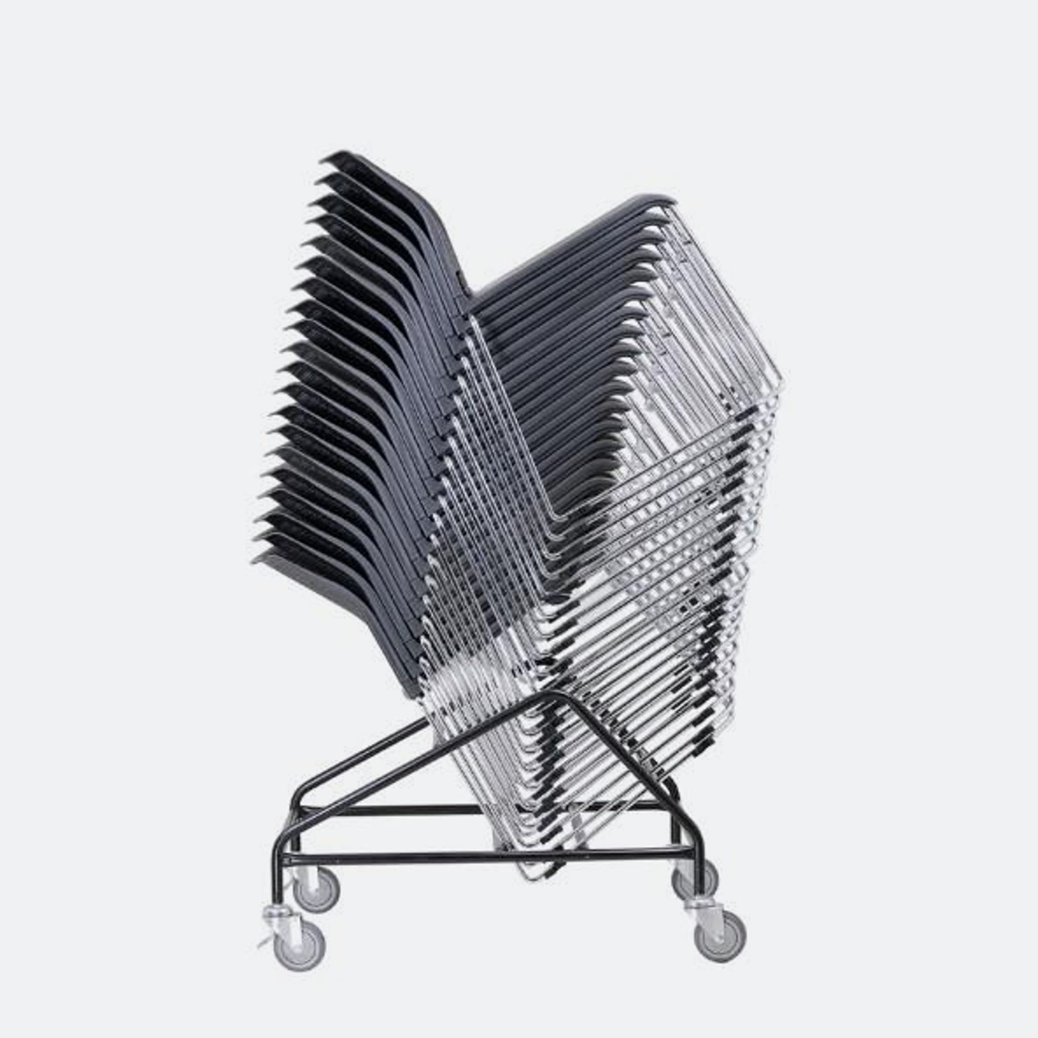 Verrijdbare Trolley t.b.v. vergaderstoel 'Boris'