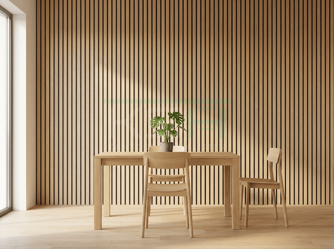 Akupanel Akoestisch Wandpaneel – Licht Eiken – 260x30 cm